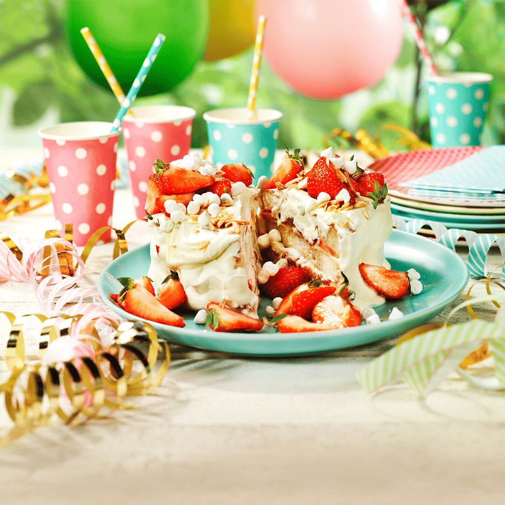 Lækker lagkage på arme riddere